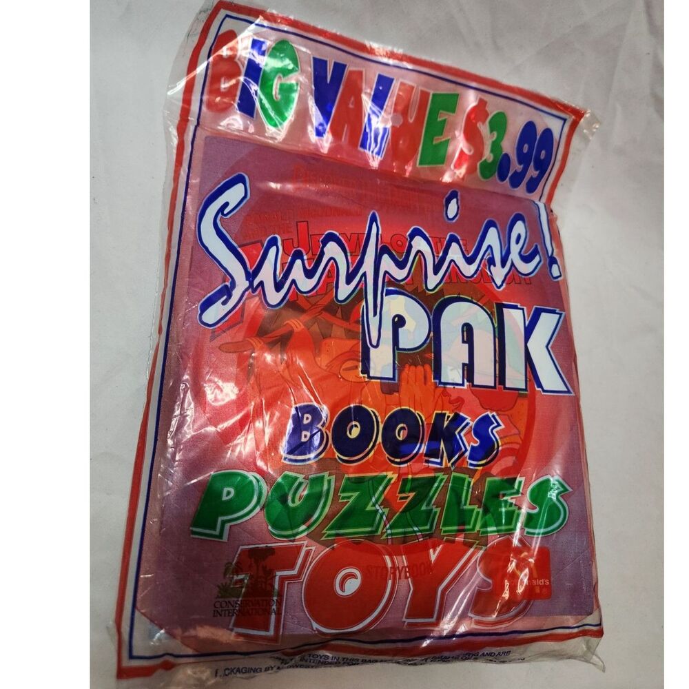 1991 McDonald’s Surprise Pak Sealed Vintage Promo Pack Books Puzzles Toys